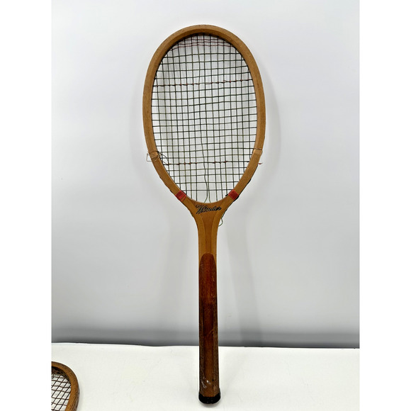 Antique 1900's N J Magnan Wonder Wood Tennis Racket Attleboro MASS Collectors - Picture 3 of 6